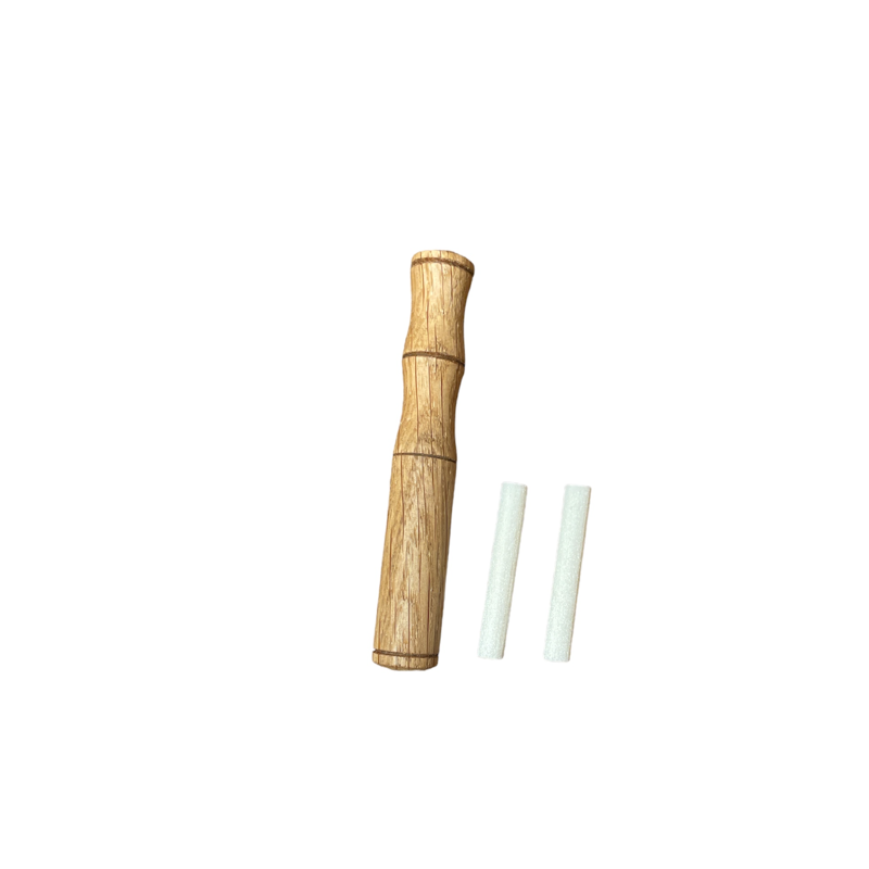 Wooden mouth inhaler